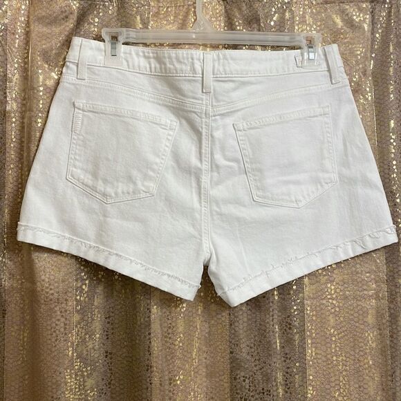 PAIGE Jimmy Jimmy optic white high rise jean shorts, size 14/32 NWT - Picture 4 of 6